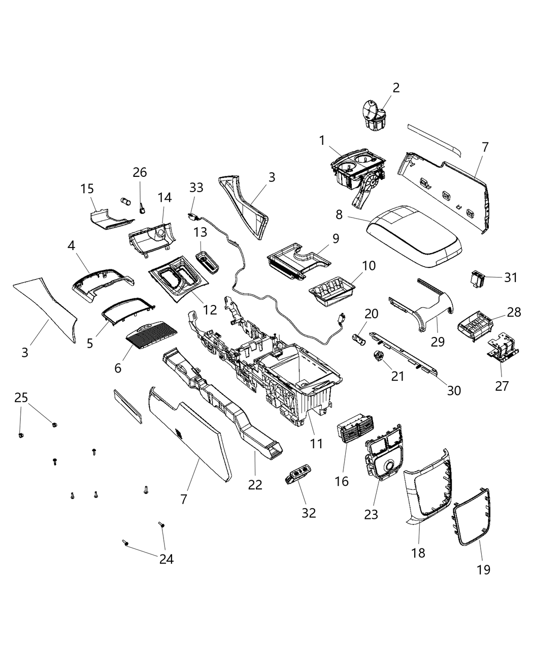 Mopar 5XY53AAAAA Bezel Gear Shift Indicator