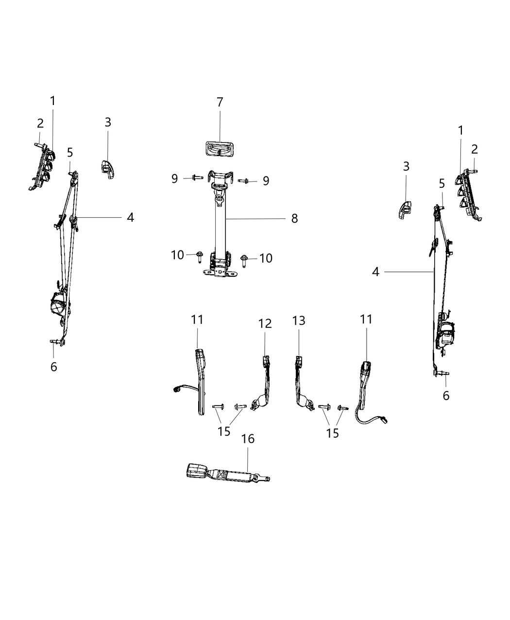 Mopar 6ZF442X7AA Seat Belt Front Outer