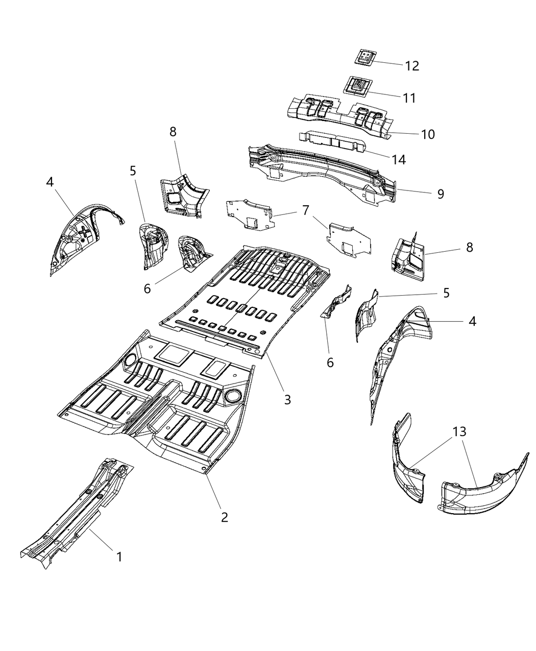 Mopar 68273927AA Reinforcement Tunnel 68273927AA Mopar Reinforcement Tunnel
