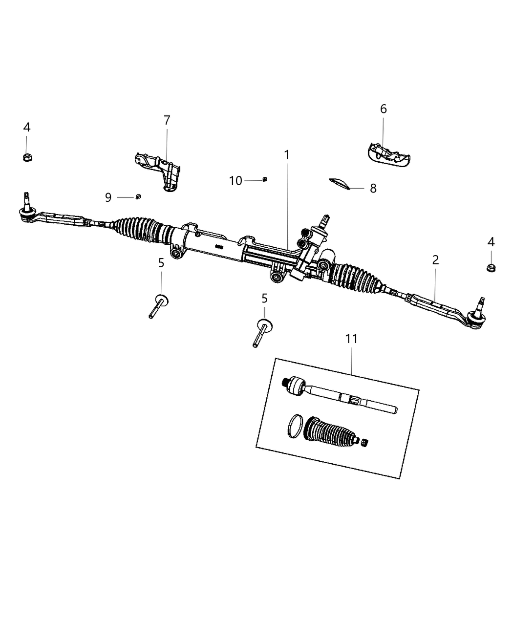 Mopar 2AMTR905AA Tie Rod Kit Outer End 2AMTR905AA Mopar Tie Rod Kit Outer End
