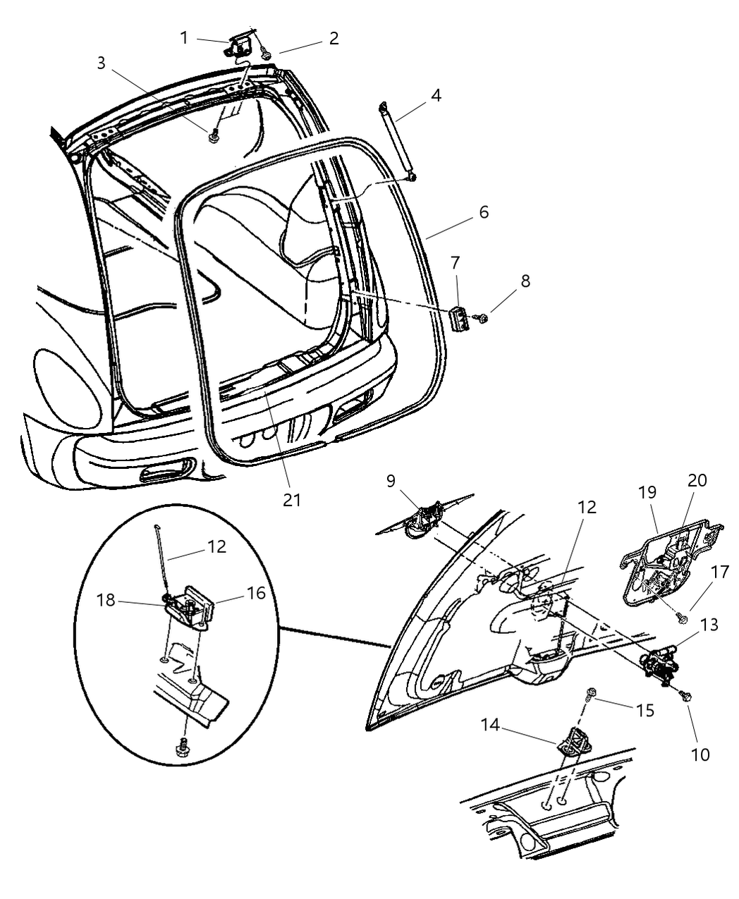 Mopar 4724763AD Weatherstrip Liftgate Opening Mopar 4724763AD Weatherstrip Liftgate Opening