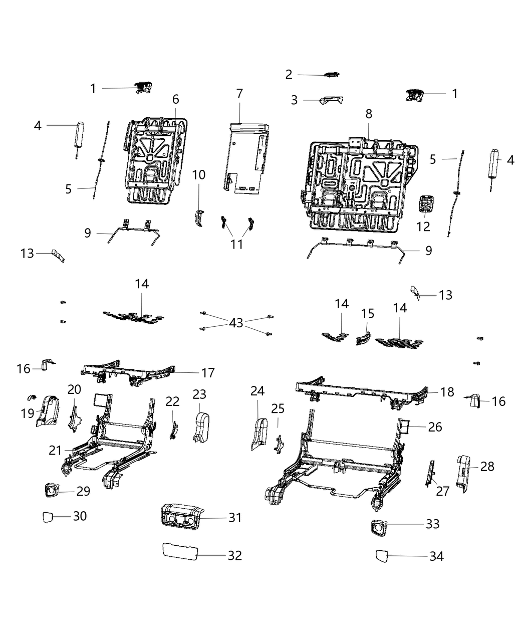 Mopar 1XT81DW1AE Handle Seat Release