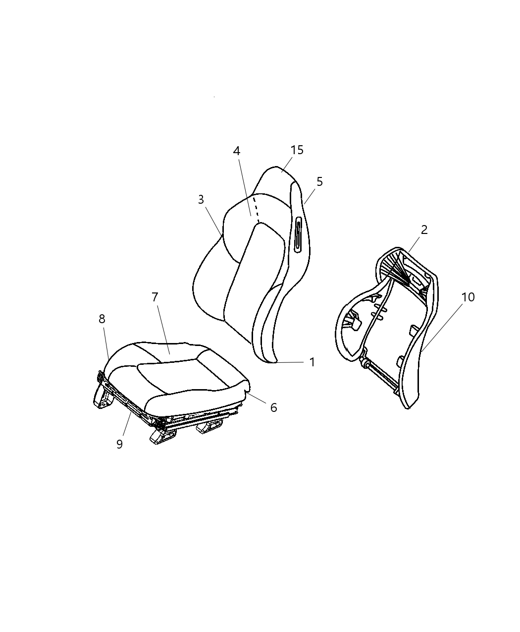 Mopar 1BT29XDVAA Headrest Front