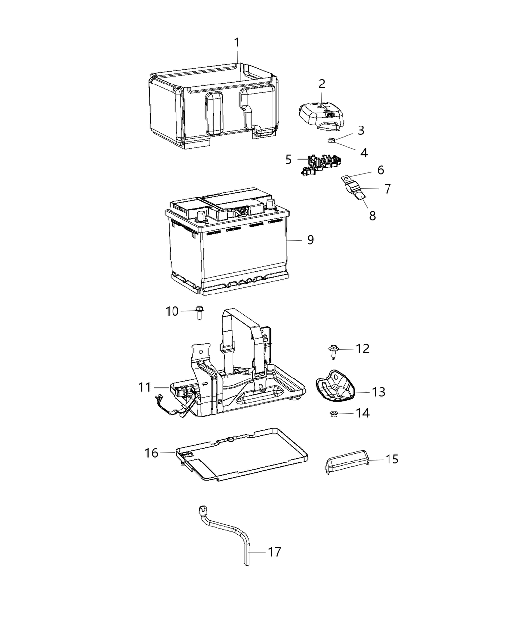 Mopar 68256606AA Control Unit Battery