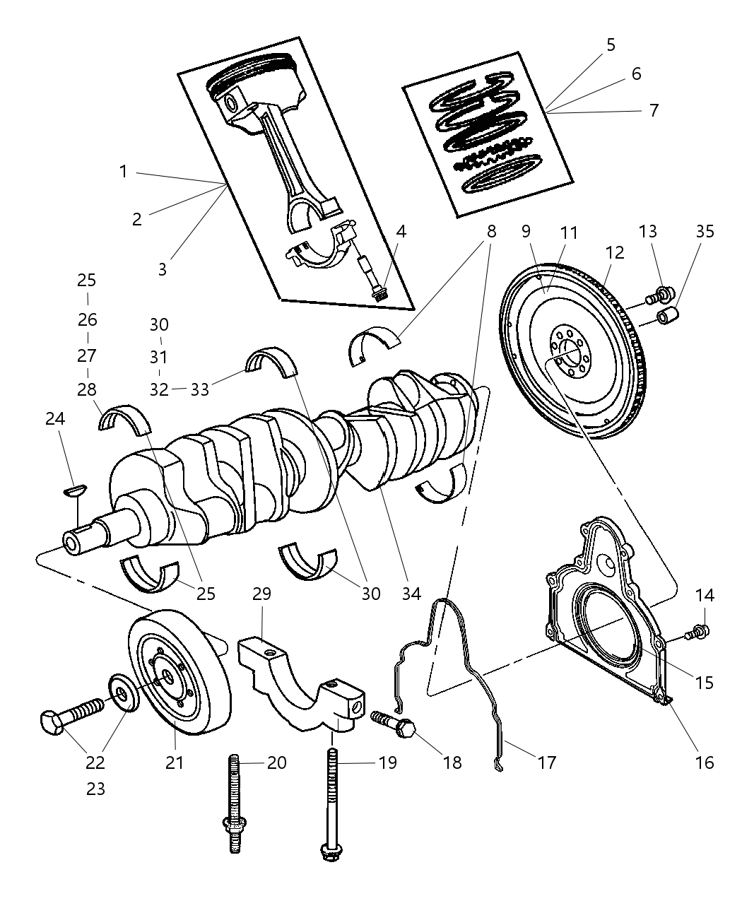 Mopar 5086537AA Piston Ring Set Complete Engine .010" Outside Mopar 5086537AA Piston Ring Set Complete Engine .010" Outside