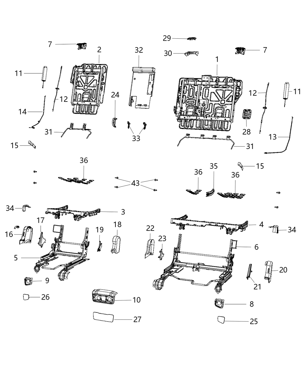 Mopar 68148759AA Bracket Rear Seat Mount Mopar 68148759AA Bracket Rear Seat Mount