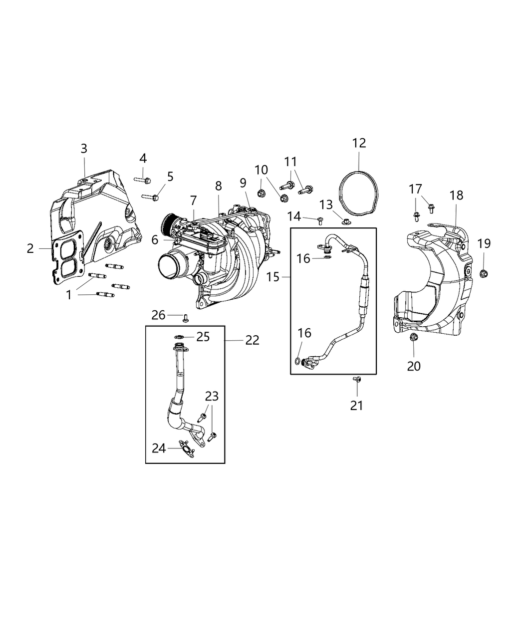 Mopar 5281614AH Turbocharger
