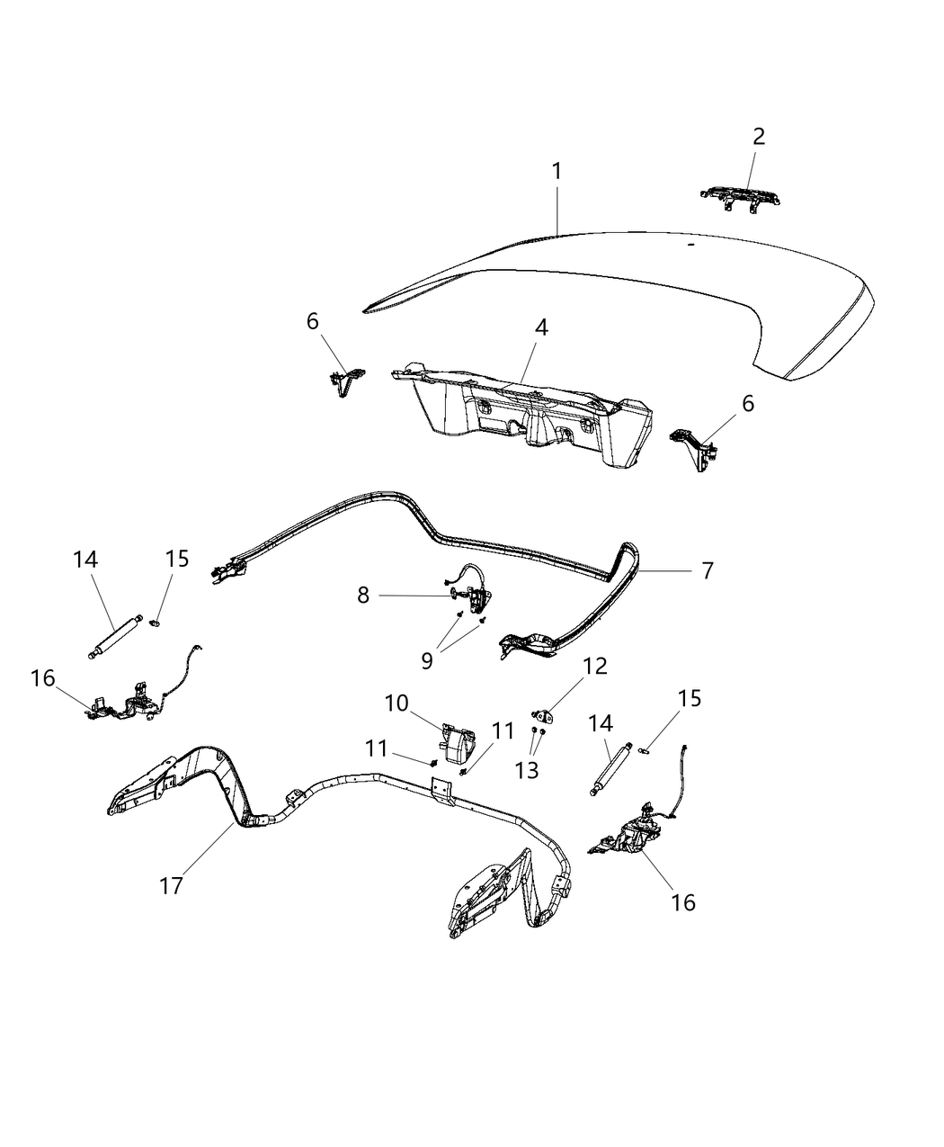 Mopar 5008826AI Weatherstrip Decklid