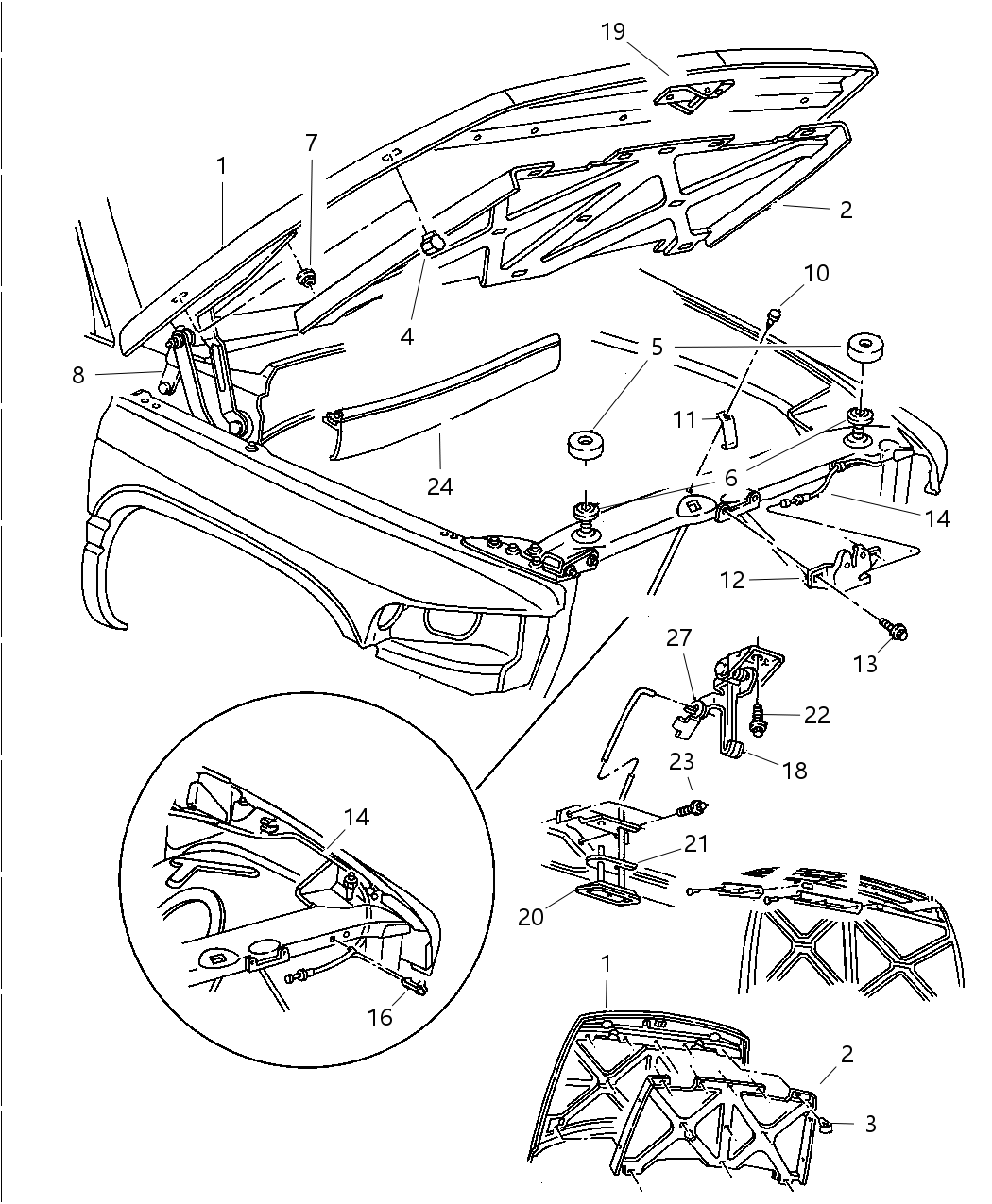 Mopar 55350404AB Pad Hood Silencer 55350404AB Mopar Pad Hood Silencer