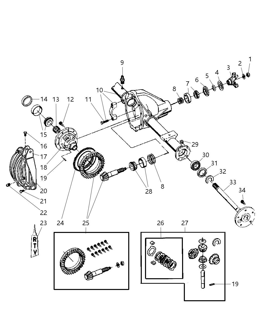 Mopar 5137576AA Gear Kit Ring And Pinion 5137576AA Mopar Gear Kit Ring And Pinion