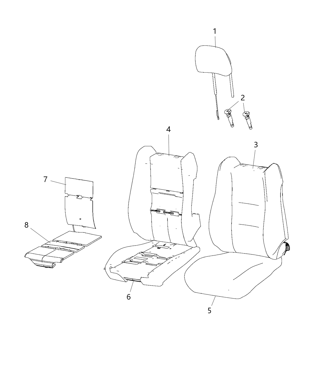 Mopar 5RV86JRRAC Cover Front Seat Back 5RV86JRRAC Mopar Cover Front Seat Back