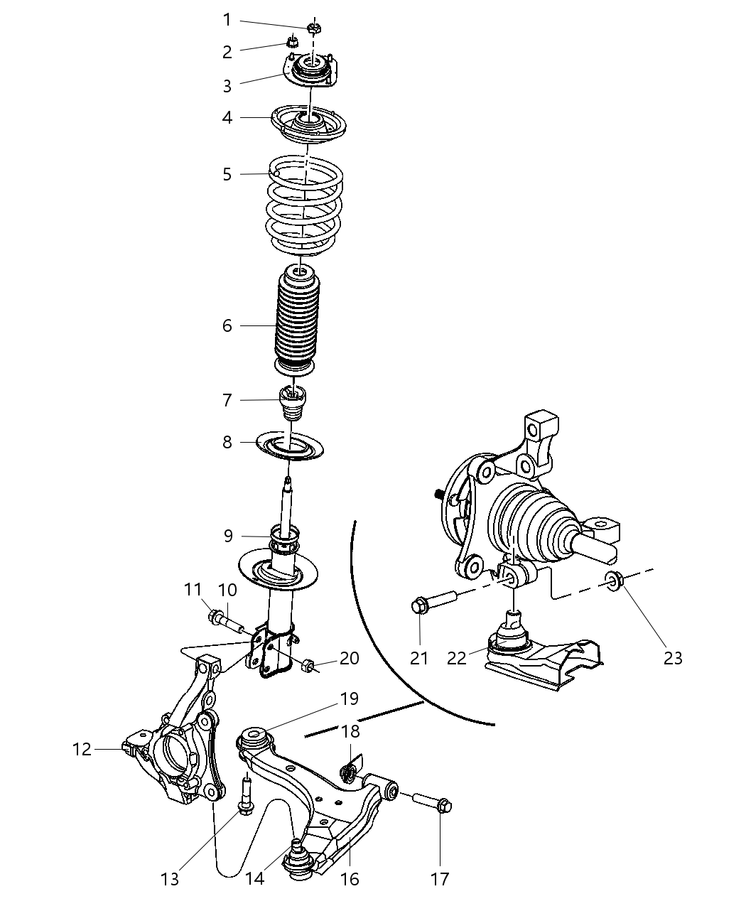 Mopar 4656697AE Damper Strut