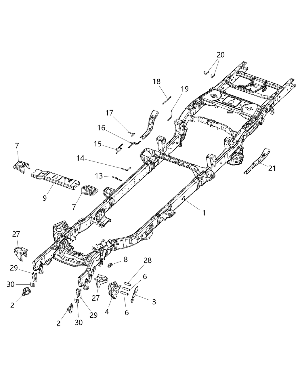 Mopar 68090758AC Frame Assembly Chassis