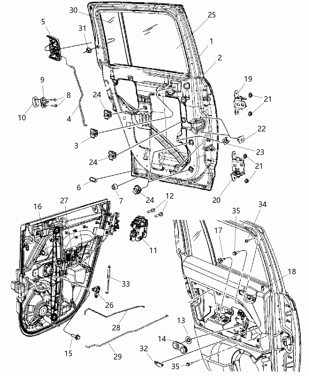 Mopar 5074958AA Door Rear