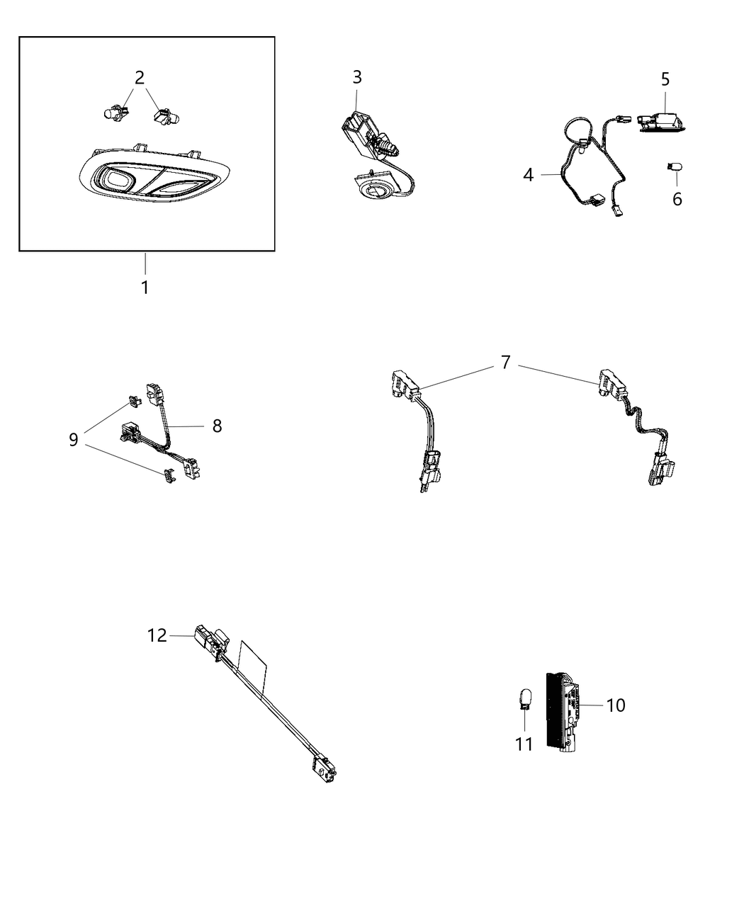 Mopar 68163957AA Wiring Courtesy Lamp