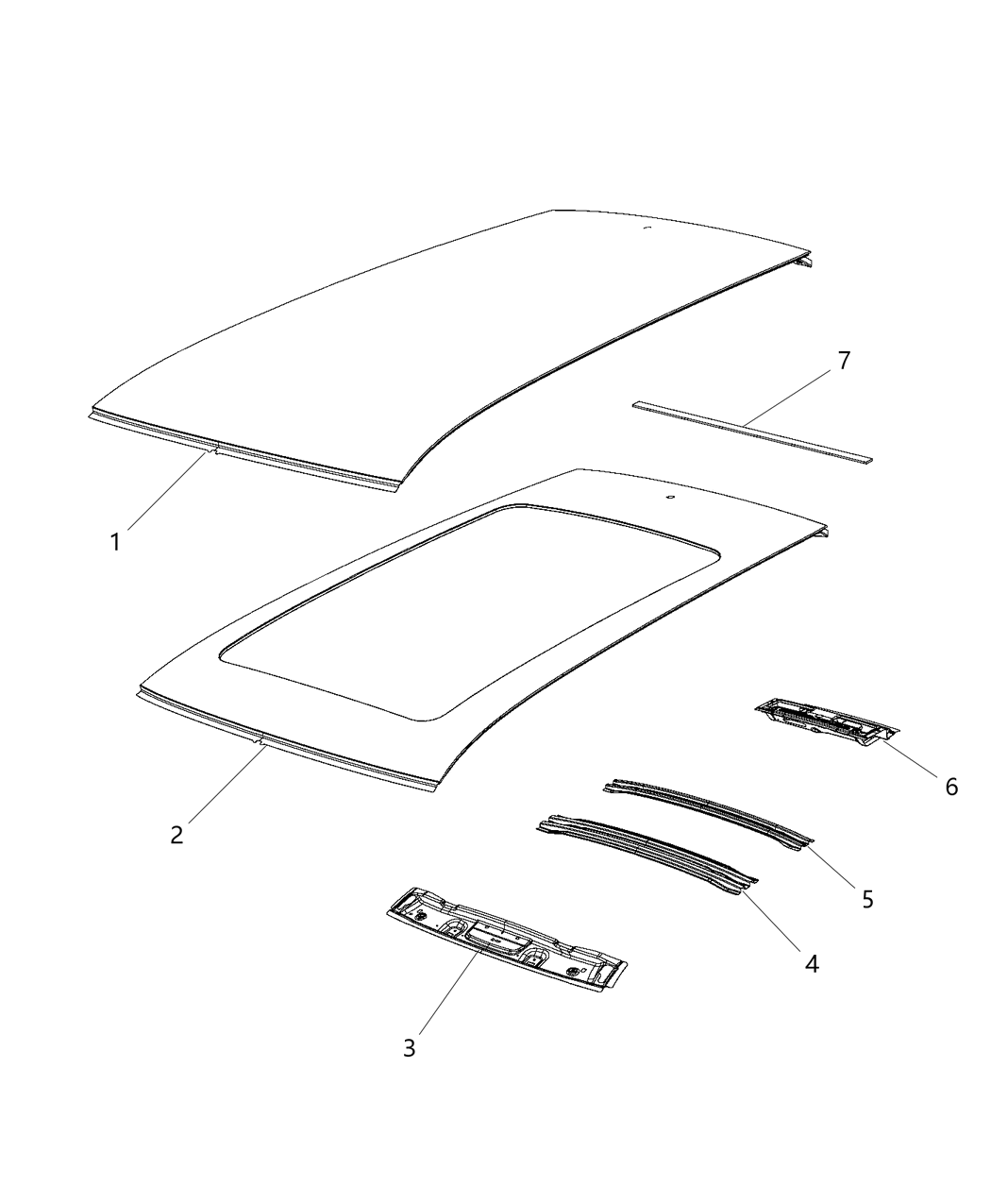 Mopar 68102830AA Header Roof Front 68102830AA Mopar Header Roof Front