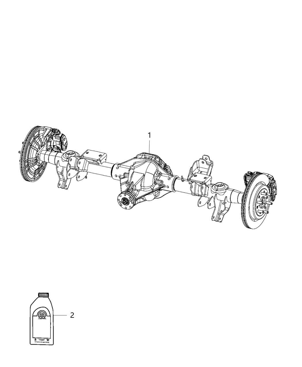 Mopar 68320978AE Axle Assembly Rear Complete
