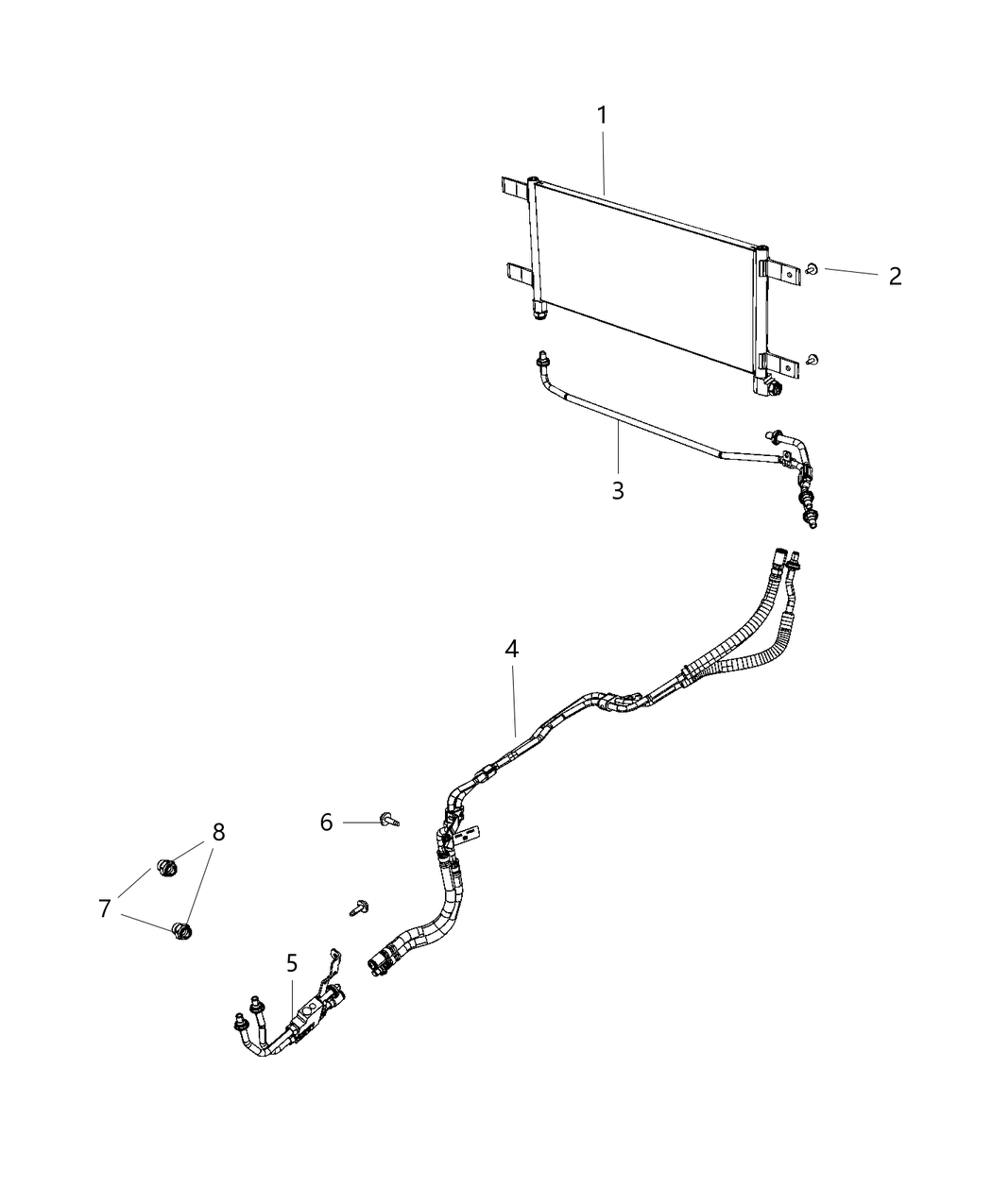 Mopar 68322507AA Tube Jumper Transmission Oil