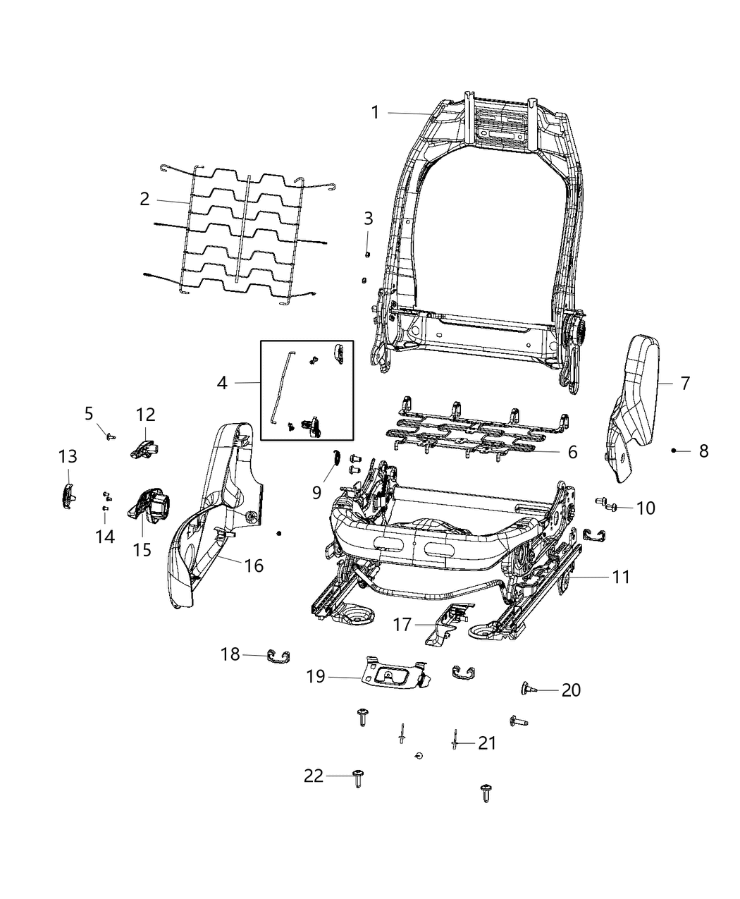 Mopar 5UN18DX9AB Shield Front Seat Outboard