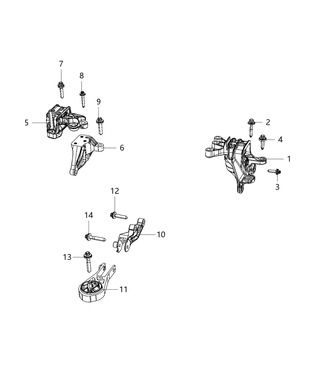 Mopar 68151547AA Bolt Engine Mount 68151547AA Mopar Bolt Engine Mount