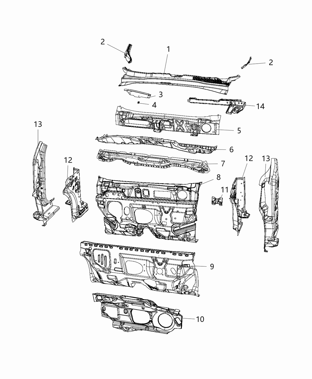 Mopar 68275446AA Silencer Dash Panel