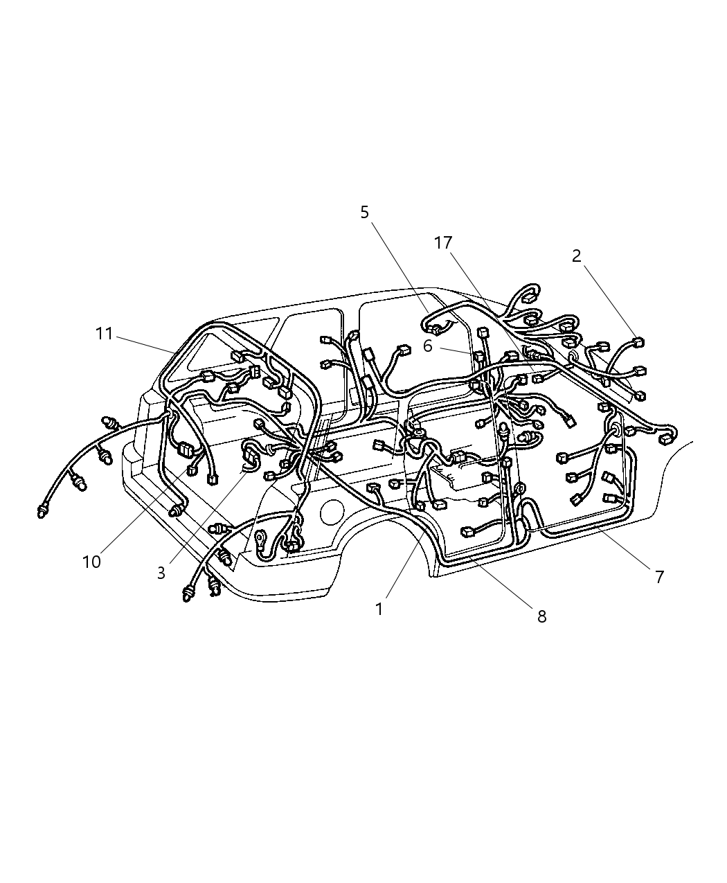 Mopar 5102404AA Wiring Kit 7 Way Female