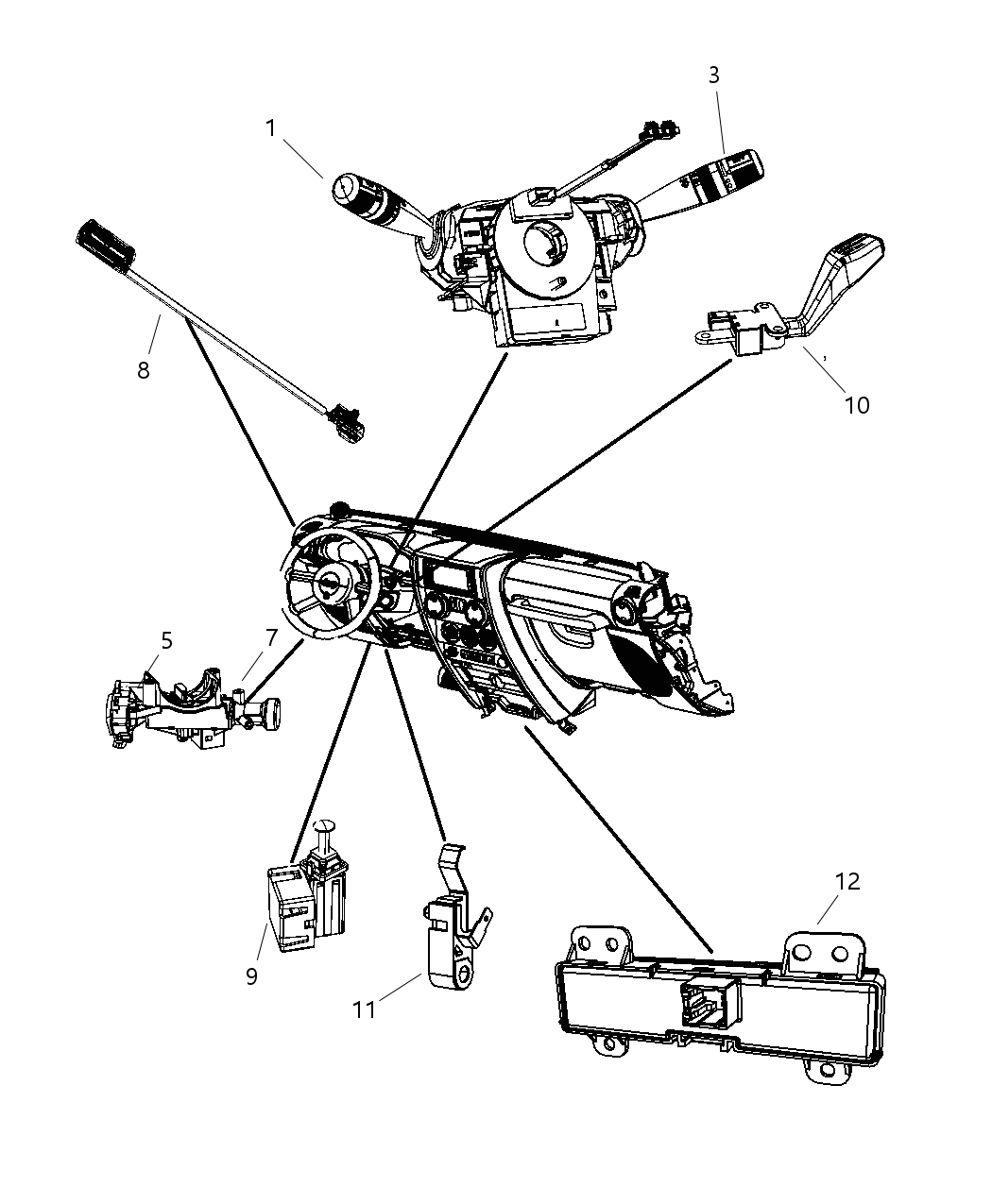 Mopar 5191970AA Foam Multifunction Switch