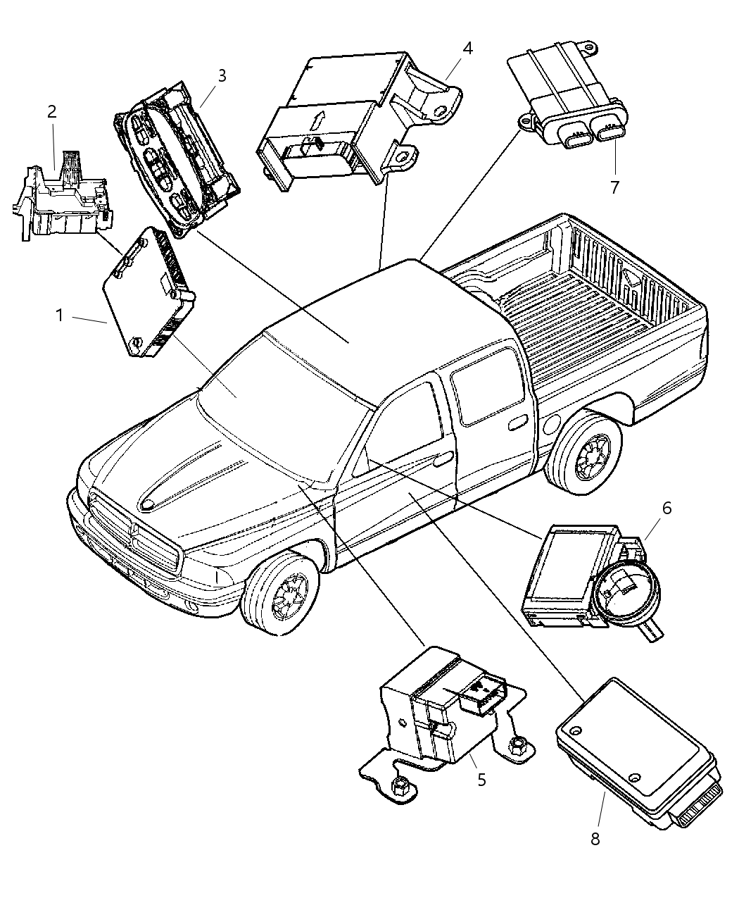 Mopar 4692093AE Module Front Control