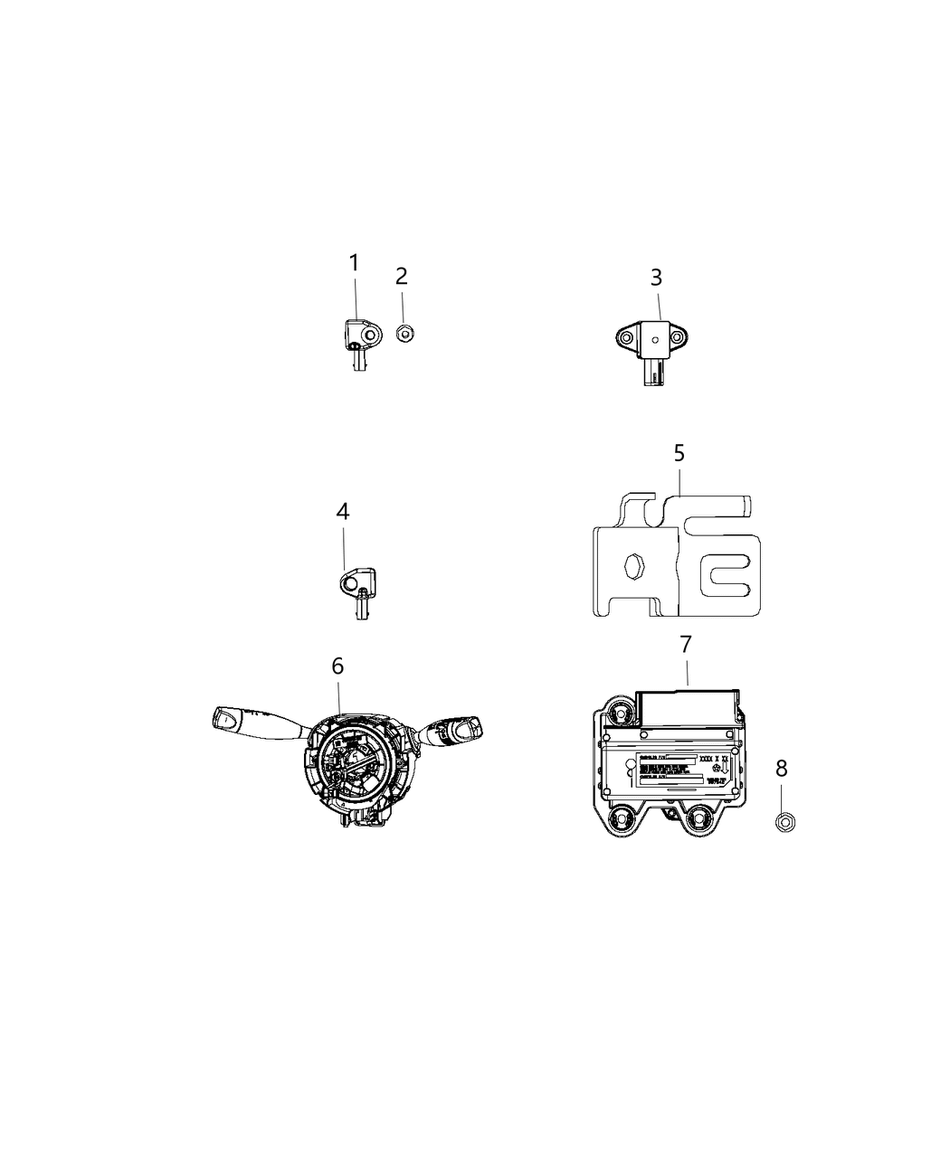 Mopar 68226010AA Bracket Occupant Restraint Module Mopar 68226010AA Bracket Occupant Restraint Module