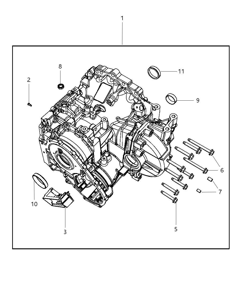 Mopar 68166229AB Case Transaxle 68166229AB Mopar Case Transaxle