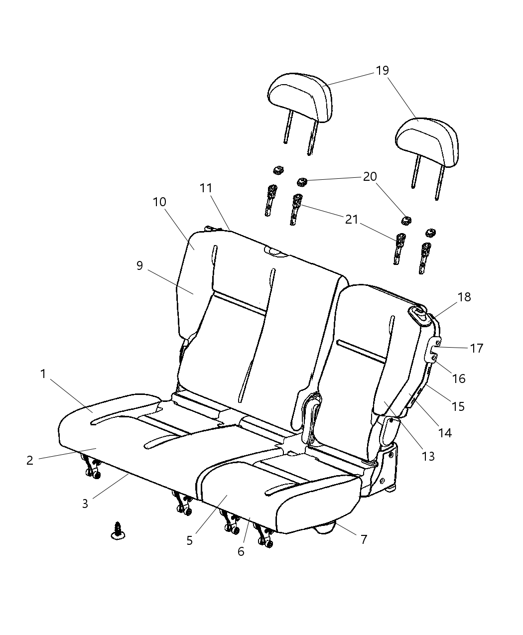 Mopar ZL731K2AA Latch Seat 40 % Side ZL731K2AA Mopar Latch Seat 40 % Side