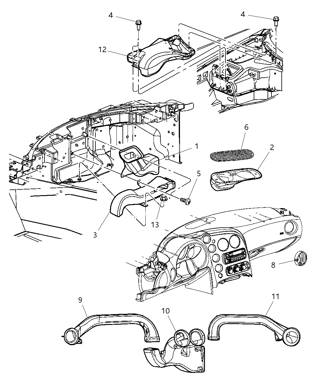 Mopar 4865640AD Plenum Fresh Air Inlet