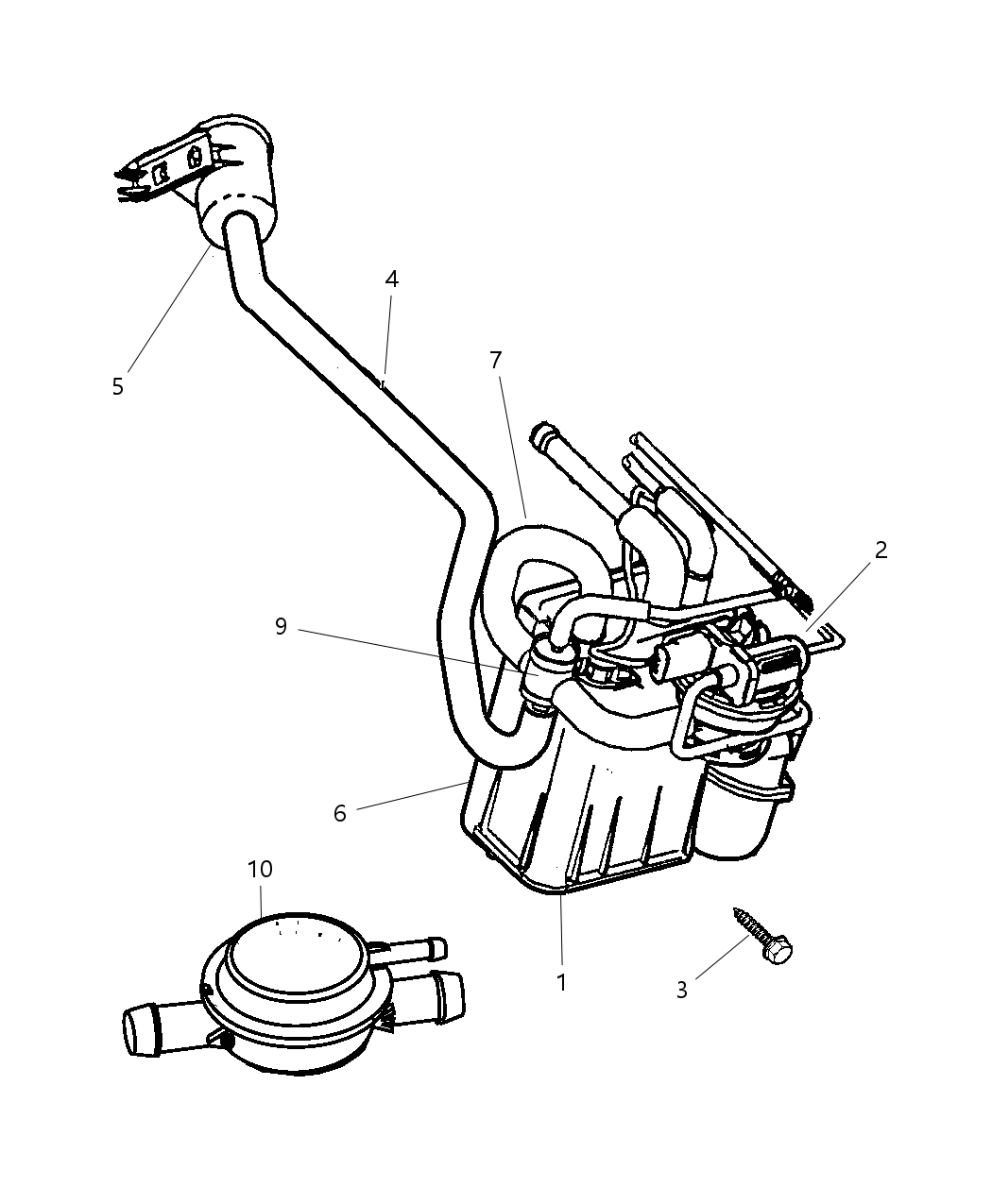 Mopar 4581332AA Hose Flow Valve To Recirculation Line