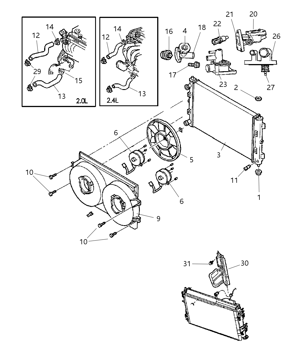 Mopar 4596335AC Hose Radiator Inlet