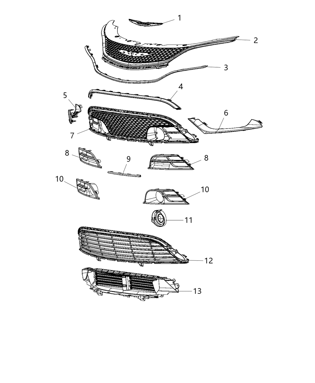 Mopar 68214627AA Applique Fascia