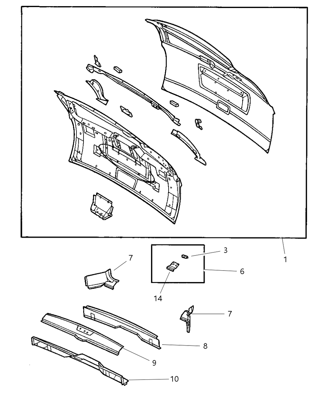 Mopar 4860295AB Hinge Liftgate