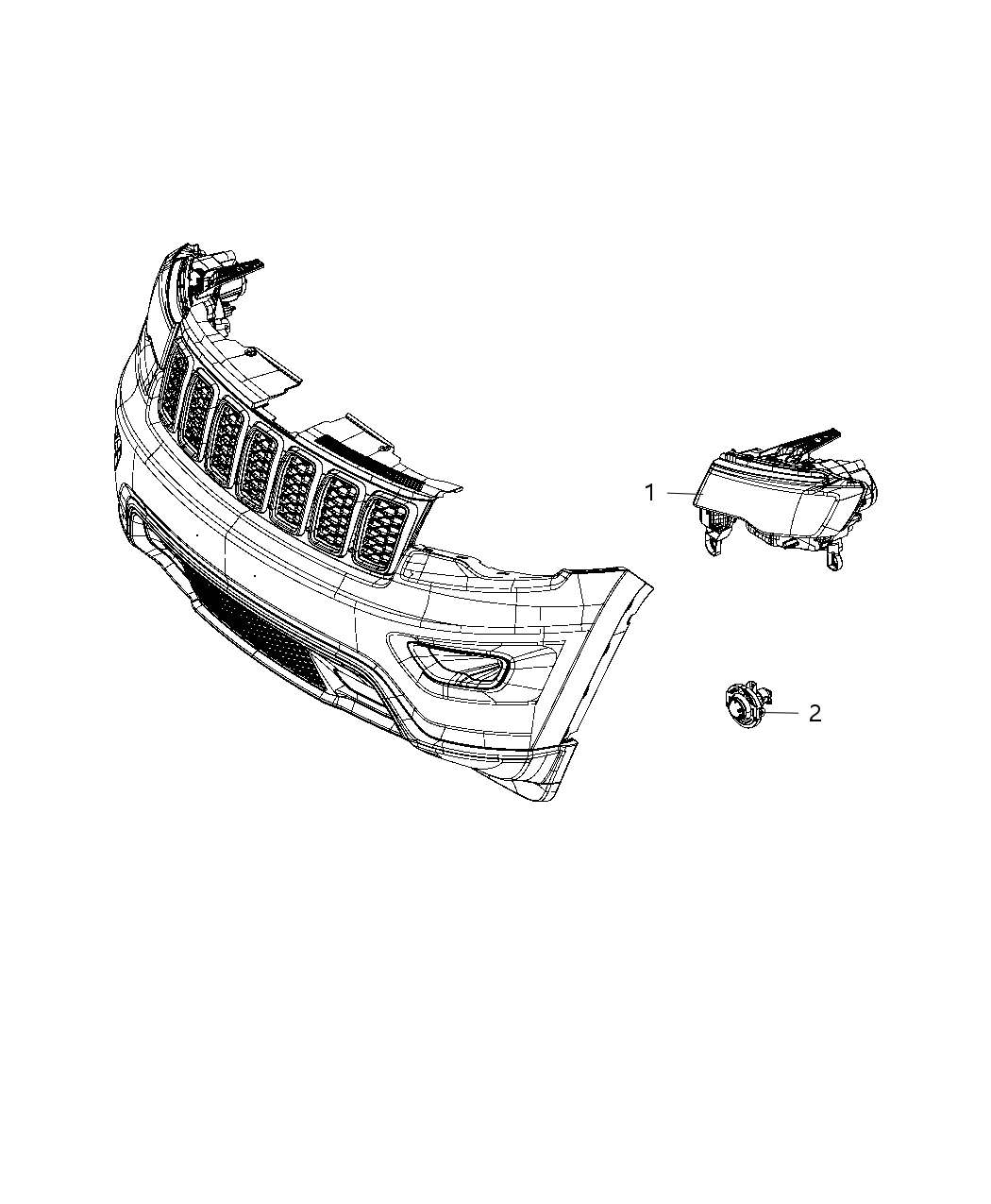 Mopar 68426879AA Headlamp 68426879AA Mopar Headlamp
