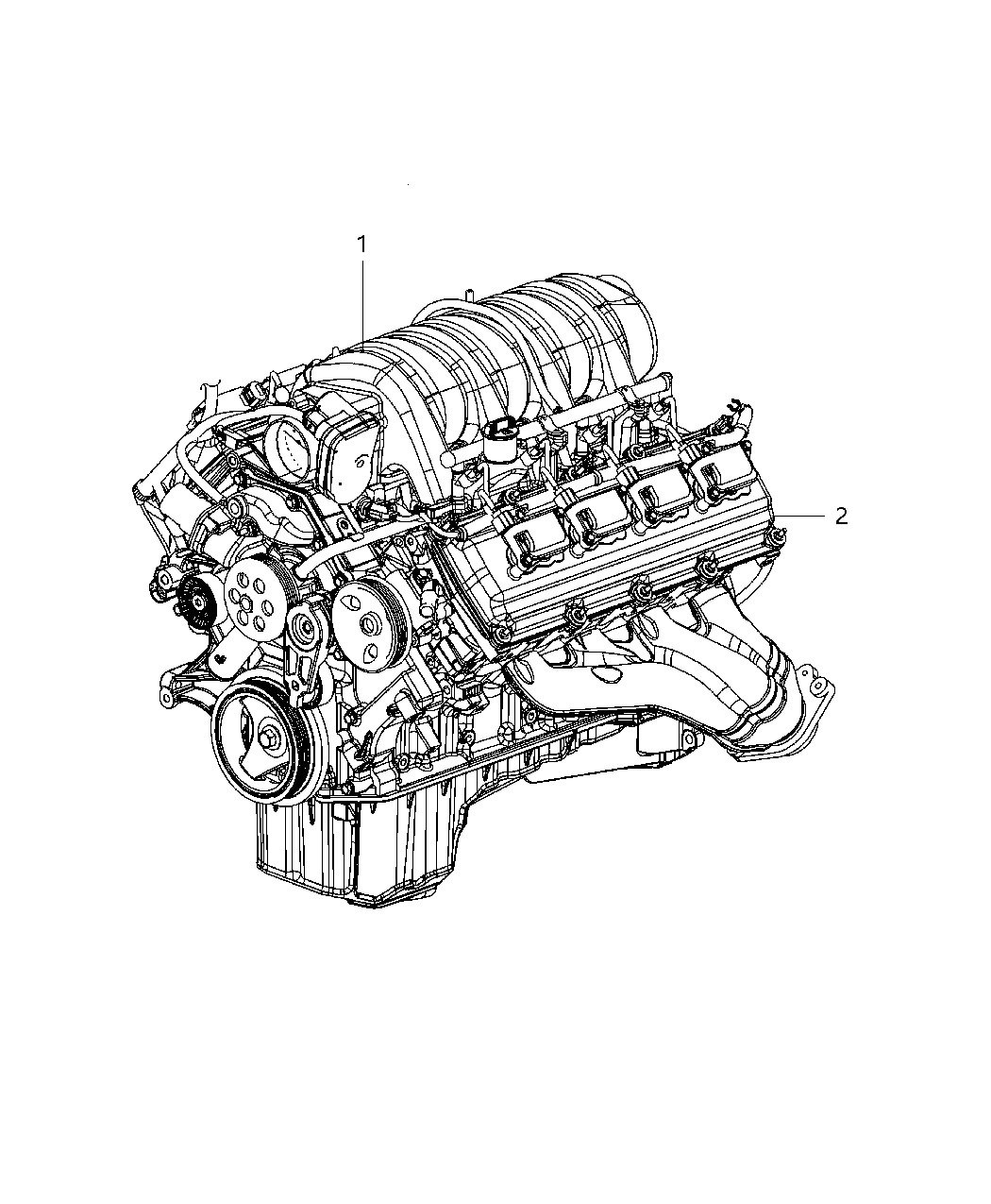 Mopar 4893478AB Engine Complete
