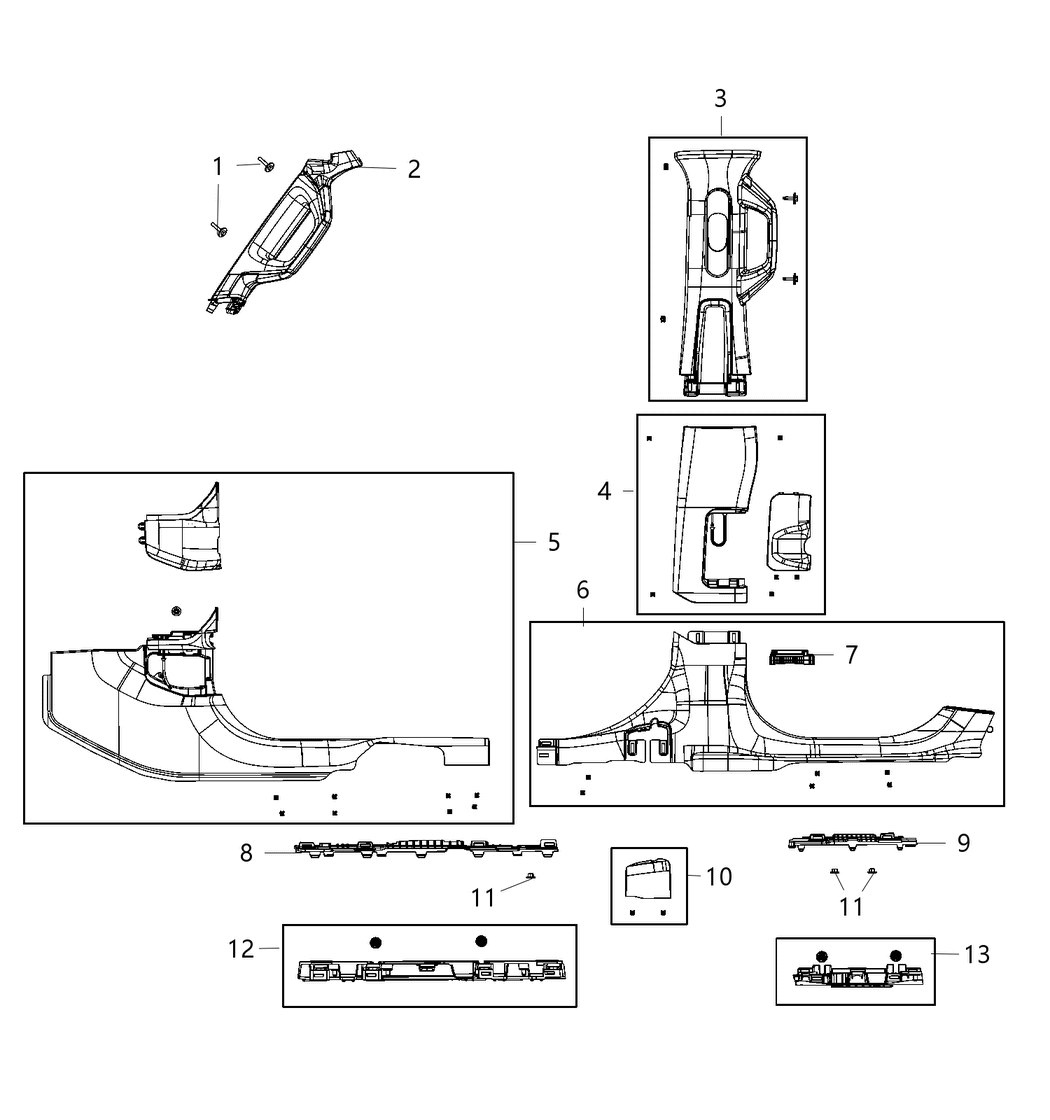 Mopar 68404168AB Trough Wiring Rear Lower