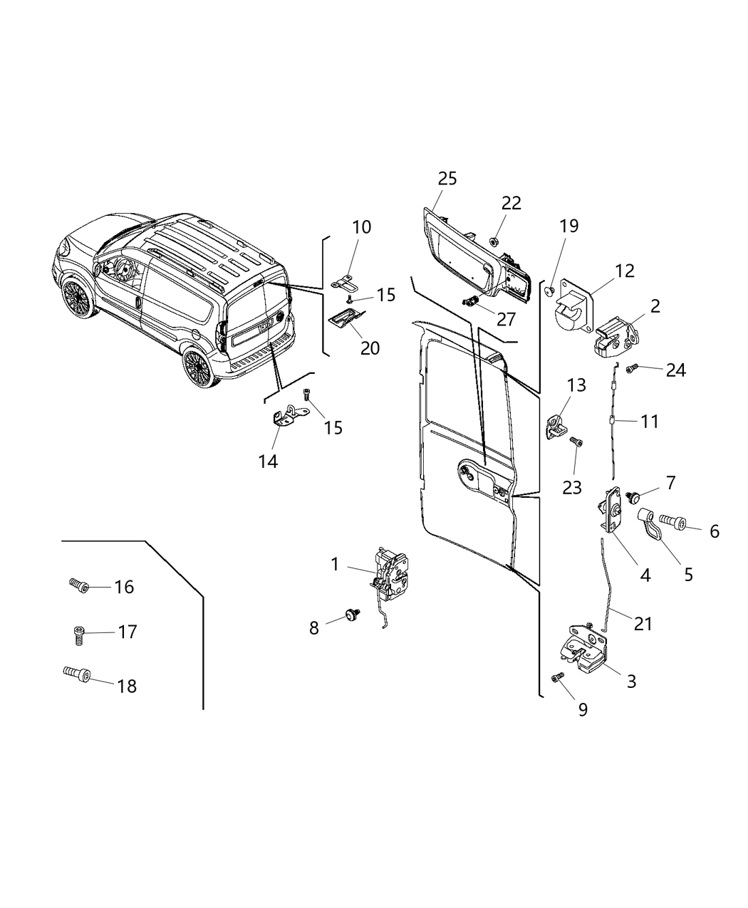 Mopar 68340411AA Seal Rubber License Plate Panel Seal