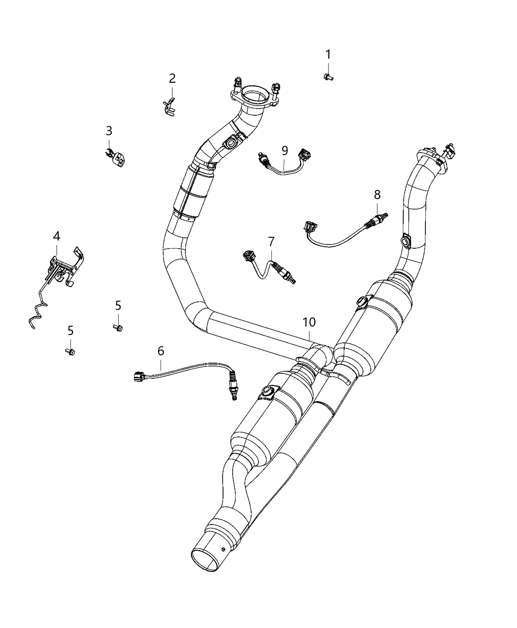 Mopar 68370862AA Bracket Oxygen Sensor Downstream Left