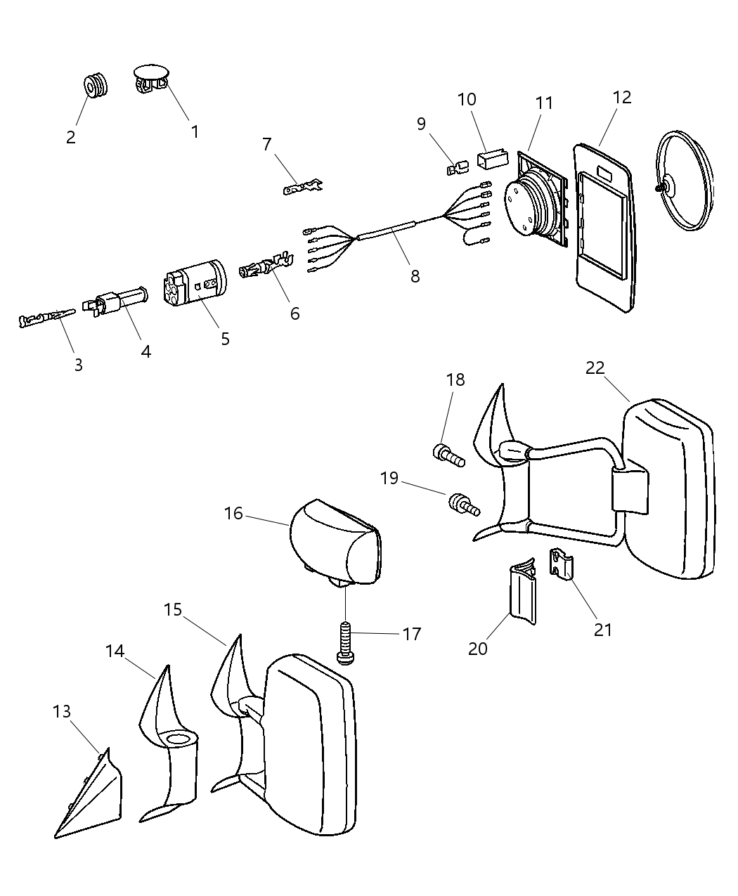 Mopar 68037083AA Bracket Mirror