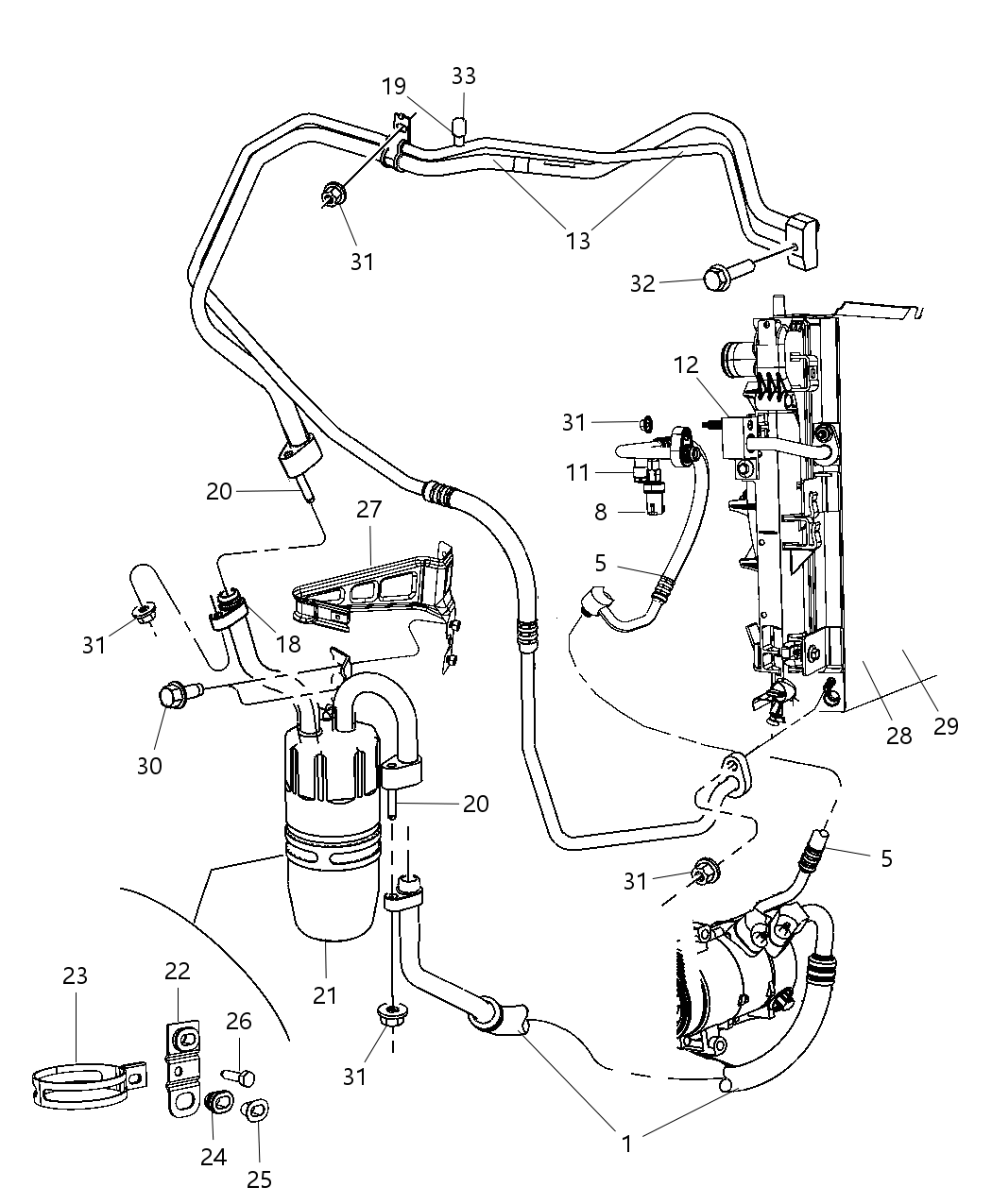 Mopar 68054749AA O Ring A/C Line