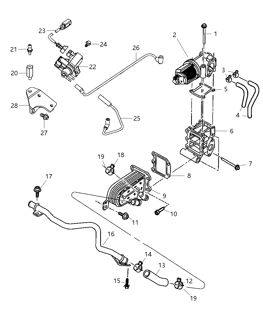Mopar 5142812AB Support EGR Cooler