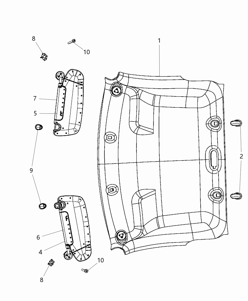 Mopar 5XP90BD1AA Headliner 5XP90BD1AA Mopar Headliner