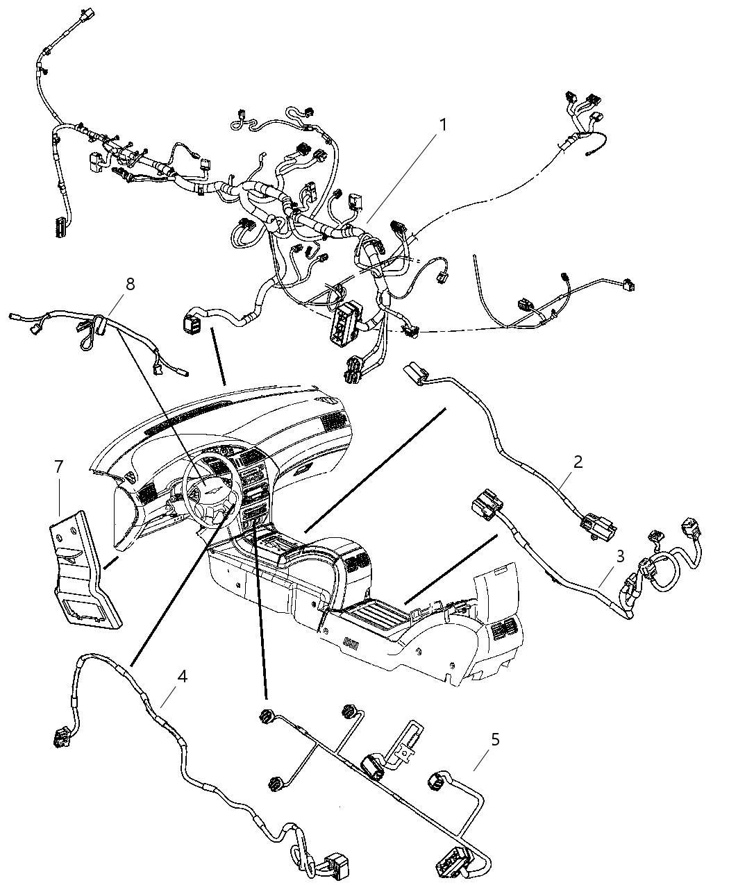 Mopar 68003848AA Wiring Steering Wheel