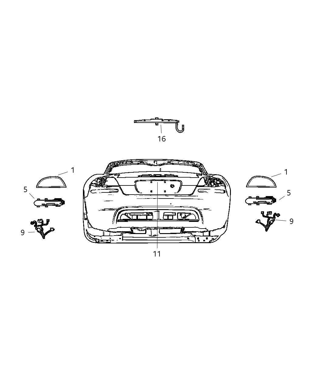 Mopar 4865488AB Lamp Back - Up And Turn Signal