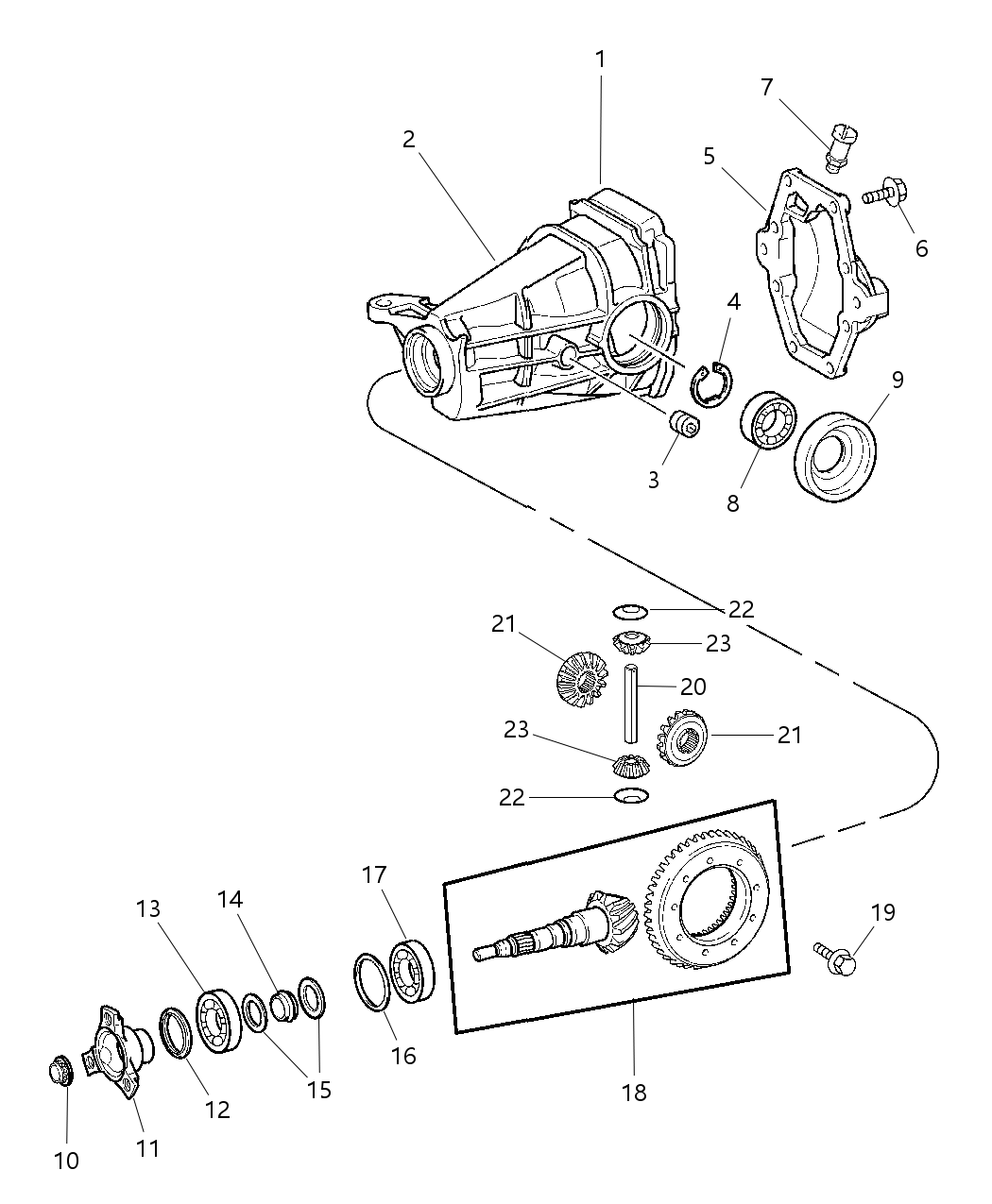 Mopar 5142715AA Differential Rear Axle Mopar 5142715AA Differential Rear Axle