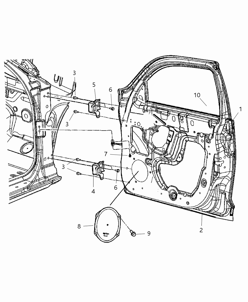 Mopar 5066967AA Door Front