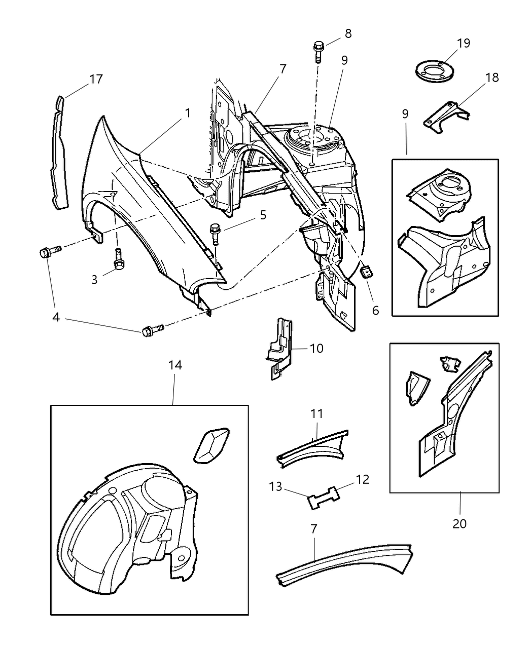 Mopar 4580442AF Tower Front Suspension, Passenger Side 4580442AF Mopar Tower Front Suspension, Passenger Side